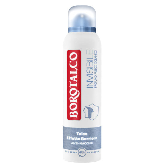 BOROTALCO INVISIBLE NO TRANSFER DEODORANT SPRAY 150 ML