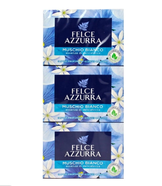 FELCE AZZURRA MUSCHIO BIANCO BAR SOAP 3 PCS