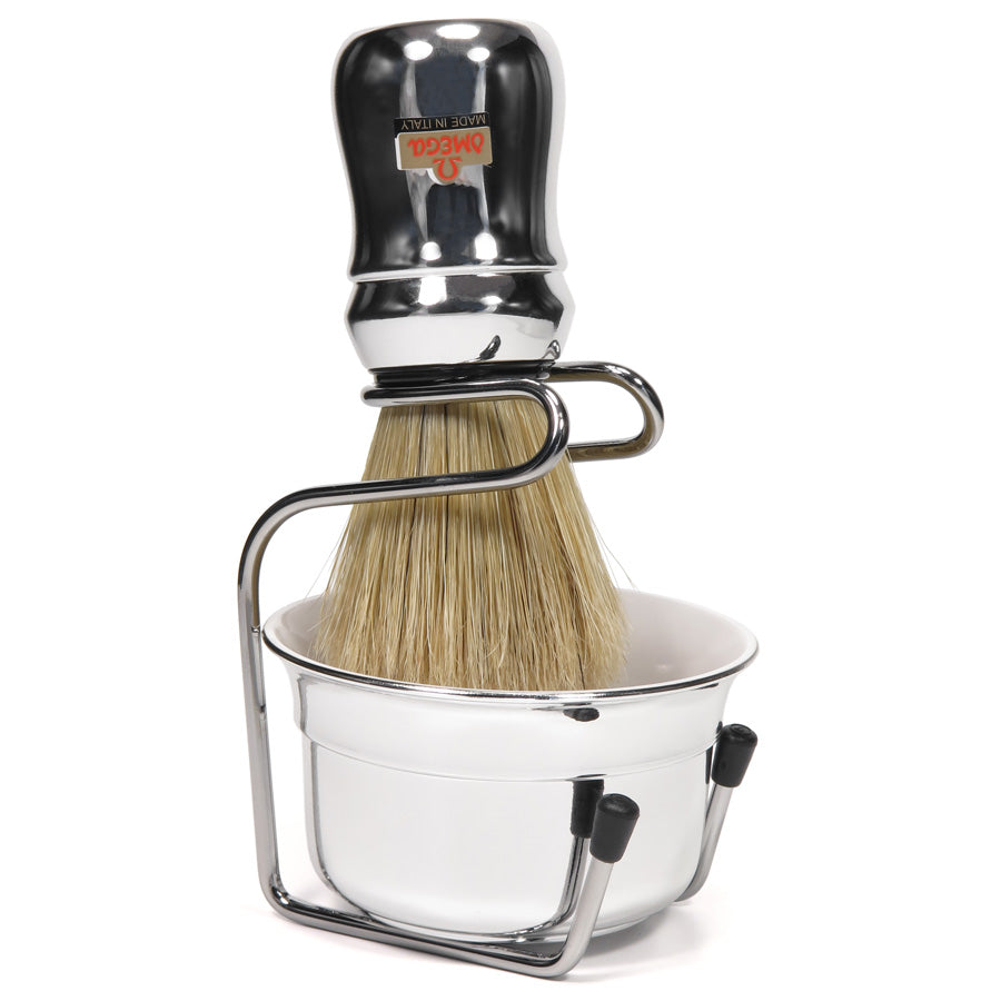 OMEGA 83.18 SHAVING BRUSH WITH BOWL AND SUPPORT