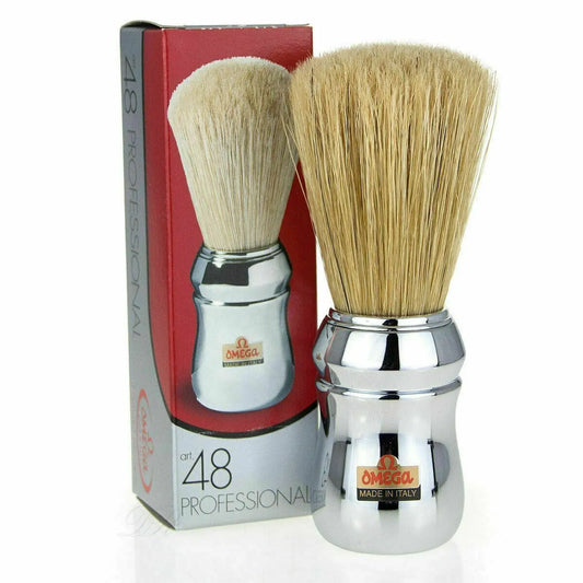 OMEGA 48 PROFESSIONAL BOAR BRISTLE SHAVING BRUSH