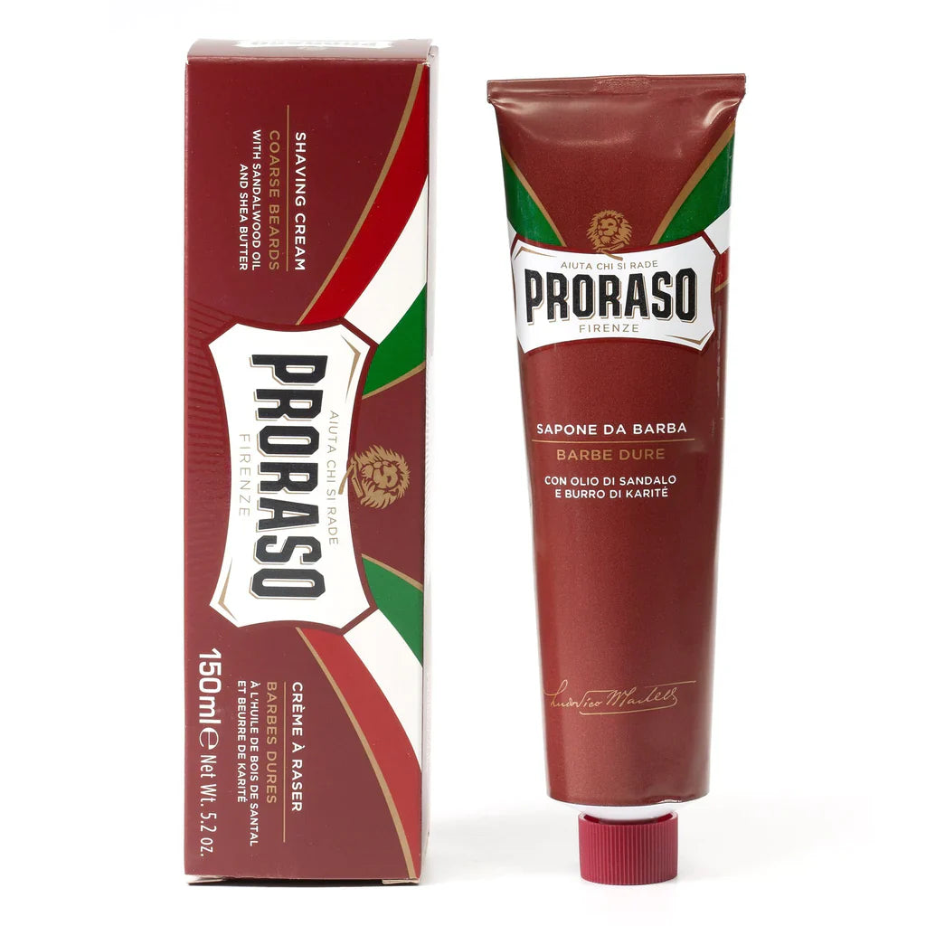 PRORASO SHAVING CREAM IN TUBE WITH SANDALWOOD & SHEA BUTTER 150 ML