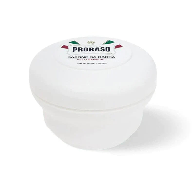 PRORASO GREEN TEA OATMEAL SHAVING SOAP IN BOWL SENSITIVE SKIN 150ml