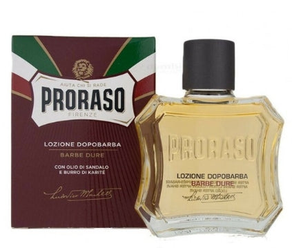 PRORASO AFTERSHAVE LOTION WITH SANDALWOOD OIL AND SHEA BUTTER 100ml