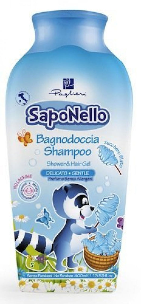 SAPONELLO BODY WASH  & SHAMPOO COTTON CANDY 400ml