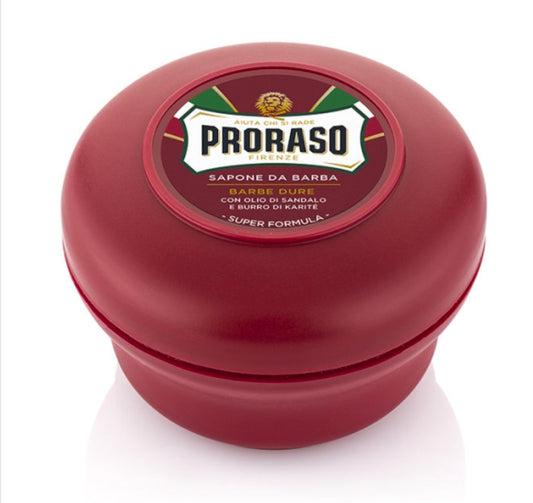 PRORASO SHAVING SOAP IN BOWL FOR COARSE BEARD (SANDALWOOD & SHEA BUTTER)150ml