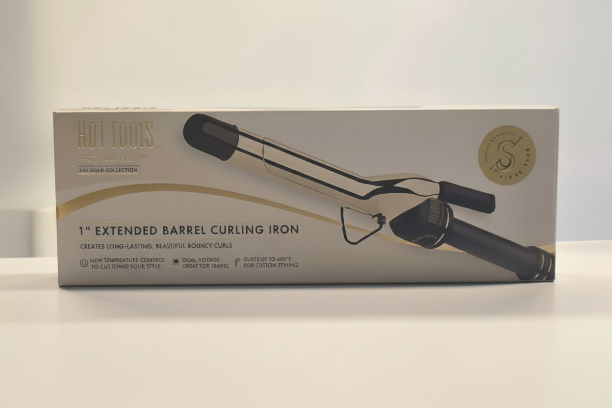 HOT TOOLS    1" EXTENDED BARREL CURLING IRON (25 MM)